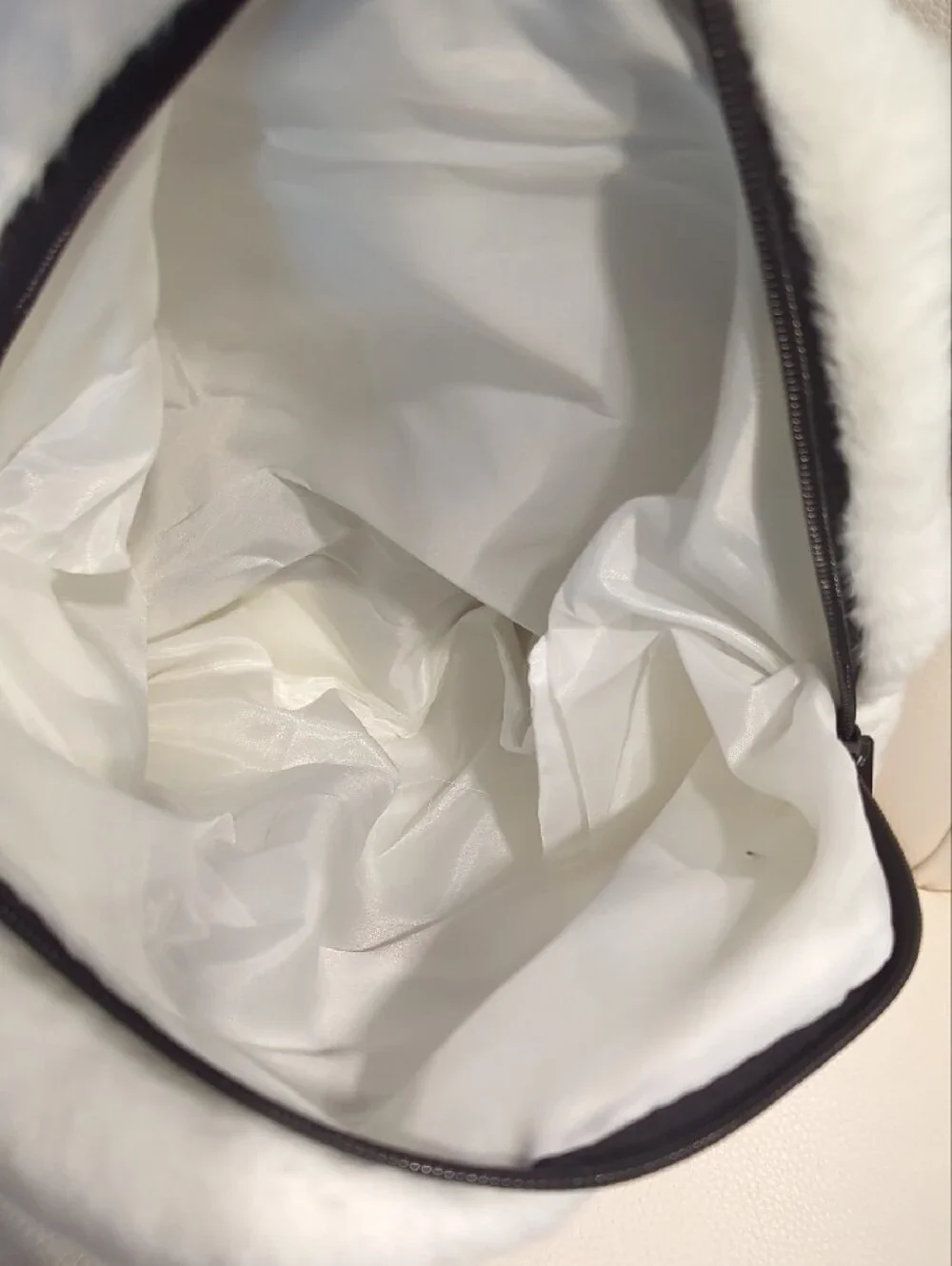 Snoopy Plush White Furry Backpack